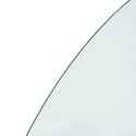 VidaXL Panel kominkowy, szklany, półokrągły, 1200x600 mm