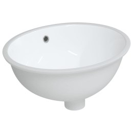 VidaXL Umywalka, biała, 43x35x19 cm, owalna, ceramiczna