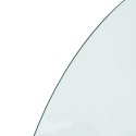 Panel kominkowy, szklany, półokrągły, 1000x500 mm Lumarko!