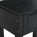 VidaXL Stolik konsolowy z szufladami, czarny, 50x30x75 cm, lity mahoń
