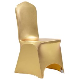 VidaXL Elastyczne pokrowce na krzesła, 25 szt., złote