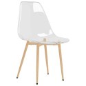 VidaXL Krzesła stołowe, 4 szt., transparentne, PET