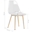 Krzesła stołowe, 4 szt., transparentne, PET Lumarko!