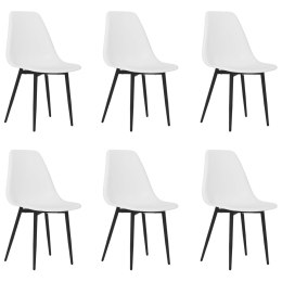 Krzesła stołowe, 6 sztuk, białe, PP Lumarko!