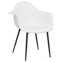 VidaXL Krzesła stołowe, 2 sztuki, białe, PP