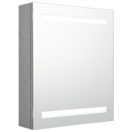 Szafka łazienkowa z lustrem i LED, szarość betonu, 50x14x60 cm Lumarko!
