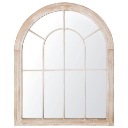 Metalowe lustro ścienne okno 69 x 88 cm beżowe EMBRY Lumarko!