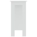 VidaXL Stolik barowy z półkami, biały, 102x50x103,5 cm, płyta wiórowa