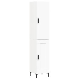 VidaXL Wysoka szafka, biała, 34,5x34x180 cm, materiał drewnopochodny