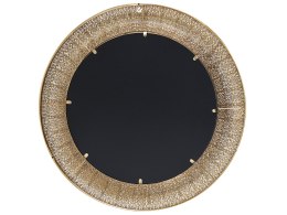 Metalowe okrągłe lustro ścienne ø 80 cm złote CHANNAY Lumarko!
