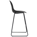 Krzesła barowe, 2 szt., czarne, plastik Lumarko!