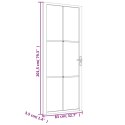  Drzwi wewnętrzne, 83x201,5 cm, białe, matowe szkło i aluminium Lumarko!