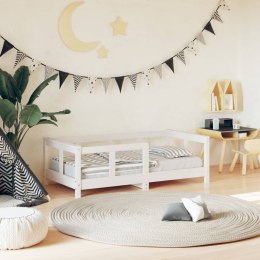 VidaXL Rama łóżka dziecięcego, biała, 70x140 cm, drewno sosnowe Lumarko!