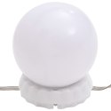 VidaXL Toaletka z oświetleniem LED i 2 szafkami, biała, wysoki połysk Lumarko!
