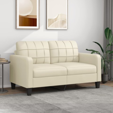 2-osobowa sofa, kremowy, 140 cm, sztuczna skóra Lumarko!