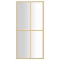 Ścianka prysznicowa, przezroczyste szkło ESG, złota, 80x195 cm Lumarko!