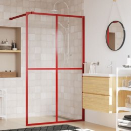 Ścianka prysznicowa, przezroczyste szkło ESG, czerwona, 140x195 Lumarko!