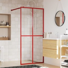 Ścianka prysznicowa, przezroczyste szkło ESG, czerwona 80x195cm Lumarko!