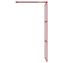 Ścianka prysznicowa, przezroczyste szkło ESG, czerwona, 90x195 Lumarko!