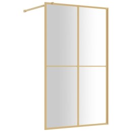 Ścianka prysznicowa, przezroczyste szkło ESG, złota, 118x195 cm Lumarko!