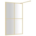 Ścianka prysznicowa, przezroczyste szkło ESG, złota, 118x195 cm Lumarko!