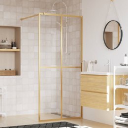Ścianka prysznicowa, przezroczyste szkło ESG, złota, 90x195 cm Lumarko!