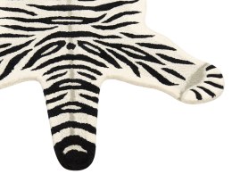 Dywan dziecięcy wełniany tygrys 100 x 160 cm czarno-biały SHERE Lumarko!