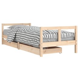 Rama łóżka dziecięcego z szufladami, 80x200 cm, sosnowa Lumarko!