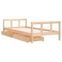 Rama łóżka dziecięcego z szufladami, 90x200 cm, sosnowa Lumarko!