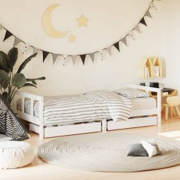 Rama łóżka dziecięcego z szufladami, biała, 90x190 cm, sosna Lumarko!