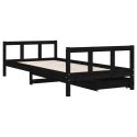 Rama łóżka dziecięcego z szufladami, czarna, 90x200 cm, sosnowa Lumarko!