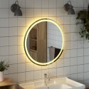 Lustro łazienkowe z LED, okrągłe, 70 cm Lumarko!
