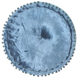 Puf, okrągły, aksamitny, 40x20 cm, niebieski Lumarko!