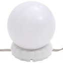 Zestaw z toaletką i oświetleniem LED, biały z połyskiem Lumarko!