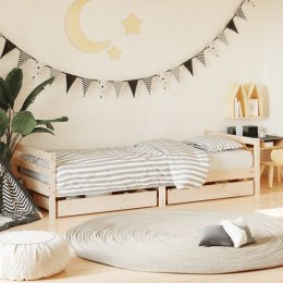 Rama łóżka dziecięcego z szufladami, 80x200 cm, sosnowa Lumarko!