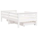 Rama łóżka dziecięcego z szufladami, biała, 70x140 cm, sosnowa Lumarko!