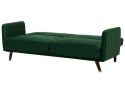 Sofa rozkładana welurowa zielona SENJA Lumarko!