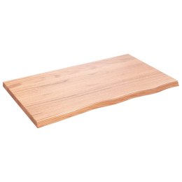 Blat do stołu, jasnobrązowy, 100x60x4 cm, lite drewno dębowe Lumarko!