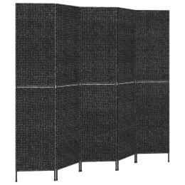 Parawan pokojowy, 5-panelowy, czarny, 205x180 cm, hiacynt wodny Lumarko!
