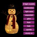 Dekoracja świąteczna, bałwan z LED, luksusowa tkanina, 60 cm Lumarko!