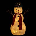 Dekoracja świąteczna, bałwan z LED, luksusowa tkanina, 60 cm Lumarko!