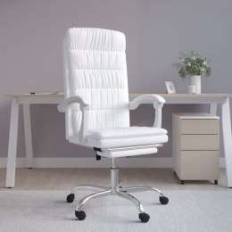 Rozkładany fotel biurowy, biały, sztuczna skóra Lumarko!