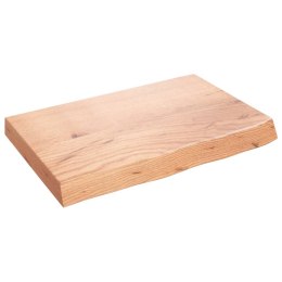 Blat do stołu, jasnobrązowy, 60x40x6 cm, lite drewno dębowe Lumarko!
