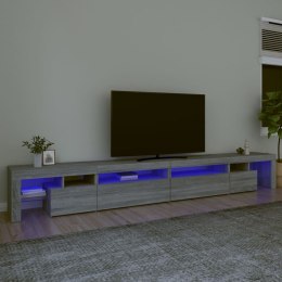 Szafka pod TV z oświetleniem LED szary dąb sonoma 290x36,5x40cm Lumarko!