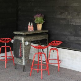 Stołek barowy w formie siedziska z traktora, czerwony Lumarko!