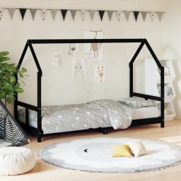 Rama łóżka, czarna, 80x200 cm, lite drewno sosnowe  Lumarko!