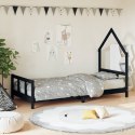 Rama łóżka dziecięcego, czarna, 90x190 cm, drewno sosnowe  Lumarko!