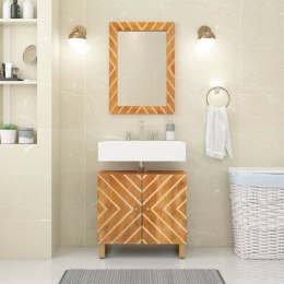 Lustro łazienkowe, 50x70x3 cm, lite drewno mango i szkło  Lumarko!