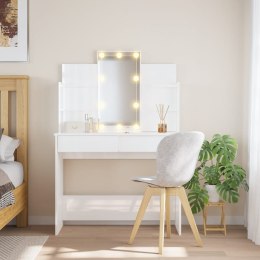 Toaletka z oświetleniem LED, biała z połyskiem, 96x40x142 cm  Lumarko!