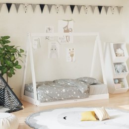 Rama łóżka dziecięcego, biała, 70x140 cm, drewno sosnowe  Lumarko!